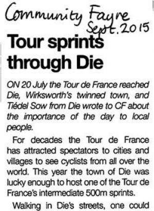 Tiedel Tour de France article